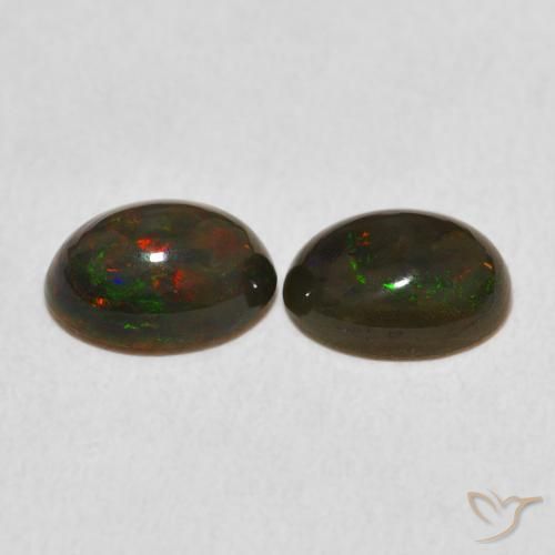 Gemme di Opale Multicolore naturale da 1.59 ct, Ovale, Opaco