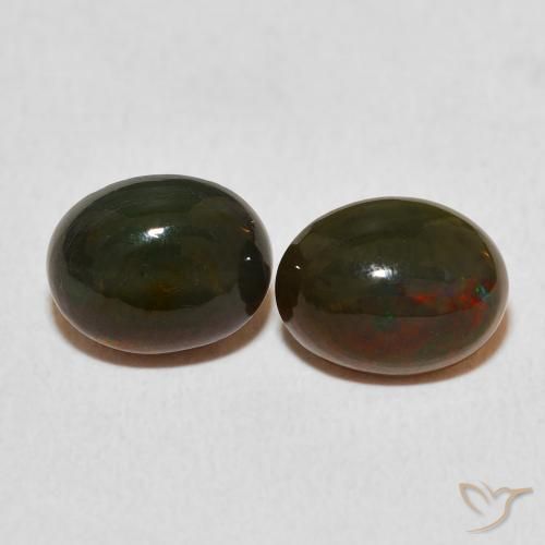 2.50ctw Naturale Multicolore Opale, Ovale, Opaco