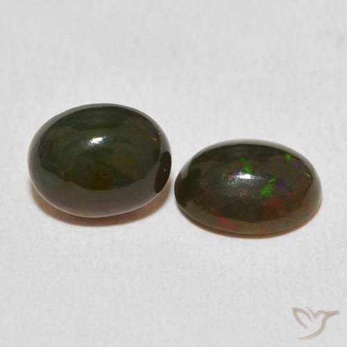 Gemme di Opale Multicolore naturale da 2.50 ct, Ovale, Opaco