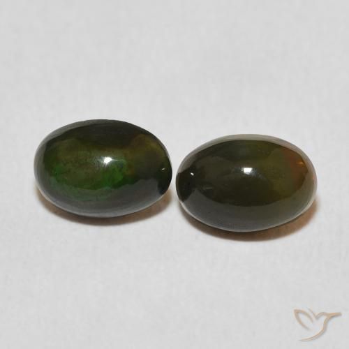 1.07ctw Naturale Multicolore Opale, Ovale, Opaco, Photo A