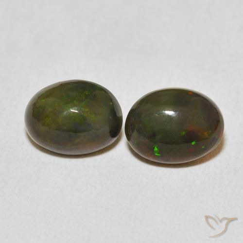 2.37ctw Naturale Multicolore Opale, Ovale, Opaco