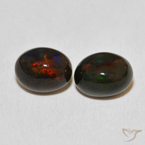 2.42ctw Naturale Multicolore Opale, Ovale, Opaco