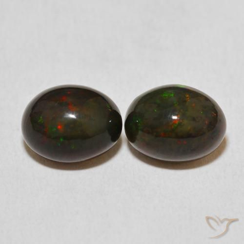 2.95ctw Naturale Multicolore Opale, Ovale, Opaco