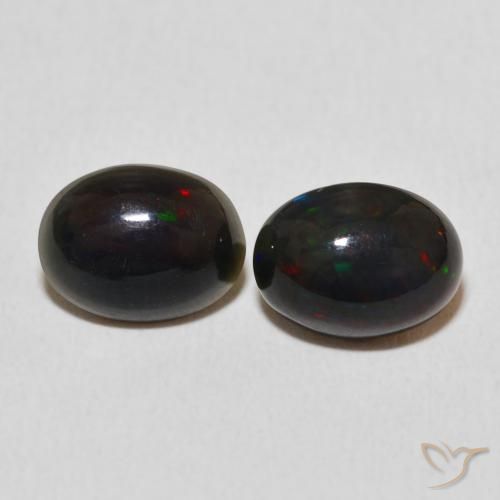 1.97ctw Naturale Multicolore Opale, Ovale, Opaco