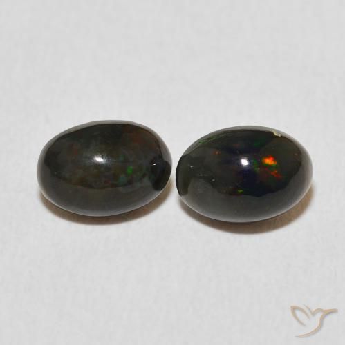 1.06ctw Naturale Multicolore Opale, Ovale, Opaco