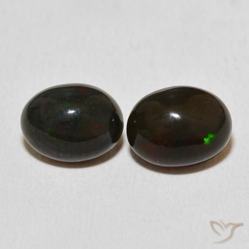 2.54ctw Naturale Multicolore Opale, Ovale, Opaco