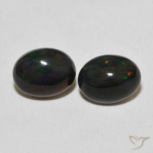 2.32ctw Naturale Multicolore Opale, Ovale, Opaco
