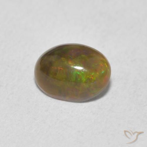 0.50ct Naturale Multicolore Opale, Ovale, Opaco
