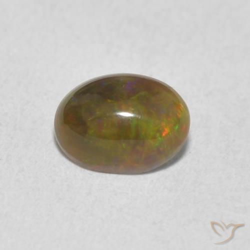 Opale Multicolore naturale da 0.50 ct, Ovale, Opaco