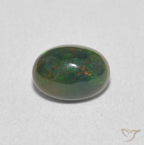0.55ct Naturale Multicolore Opale, Ovale, Opaco