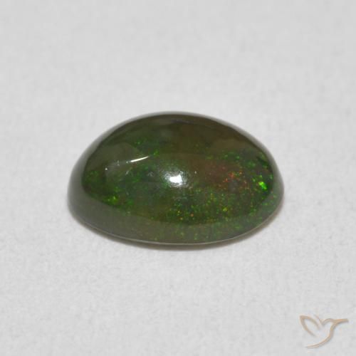 Opale Multicolore naturale da 0.75 ct, Ovale, Opaco