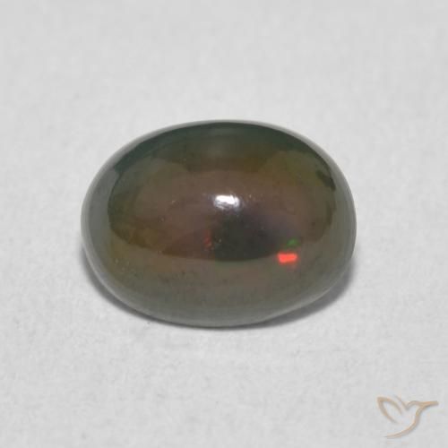 0.92ct Naturale Multicolore Opale, Ovale, Opaco