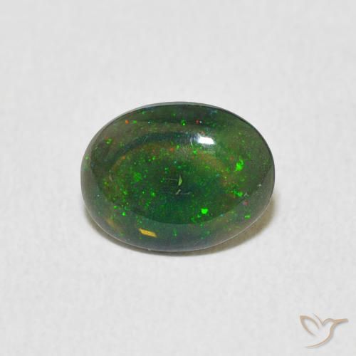 0.53ct Naturale Multicolore Opale, Ovale, Opaco