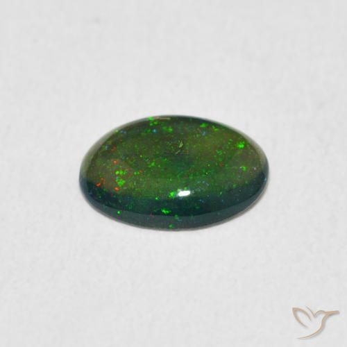Opale Multicolore naturale da 0.53 ct, Ovale, Opaco