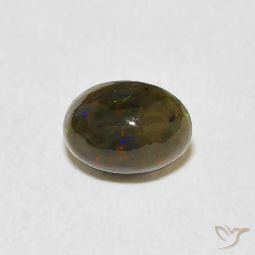0.47ct Naturale Multicolore Opale, Ovale, Opaco