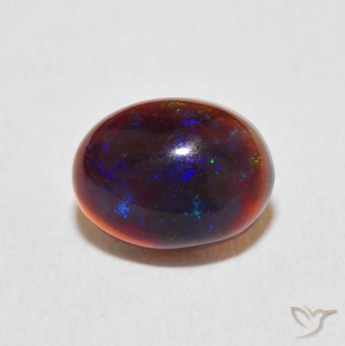 0.83ct Naturale Multicolore Opale, Ovale, Opaco