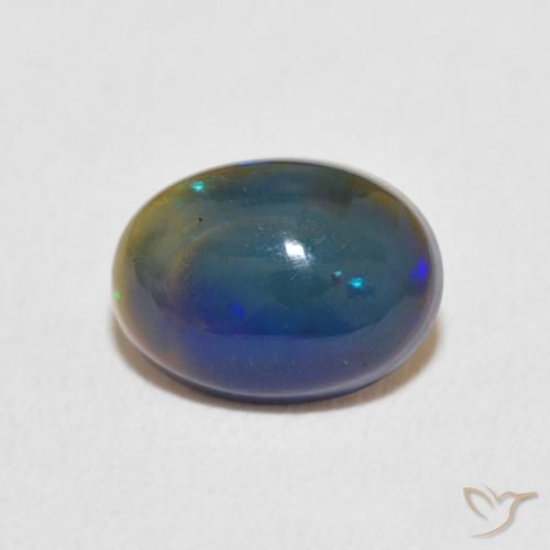 0.87ct Naturale Multicolore Opale, Ovale, Opaco
