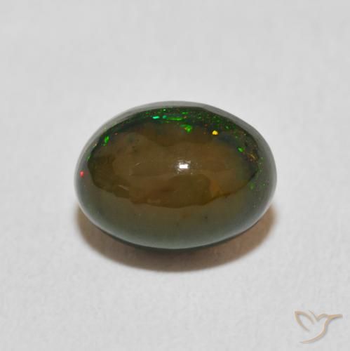 1.19ct Naturale Multicolore Opale, Ovale, Opaco