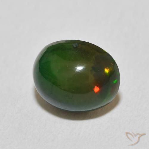 Opale Multicolore naturale da 1.37 ct, Ovale, Opaco