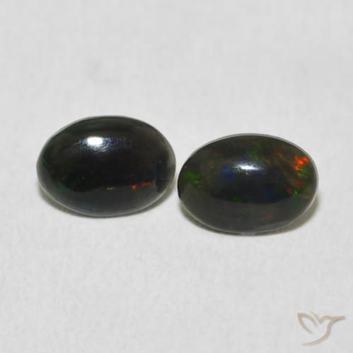 0.80ctw Naturale Multicolore Opale, Ovale, Opaco