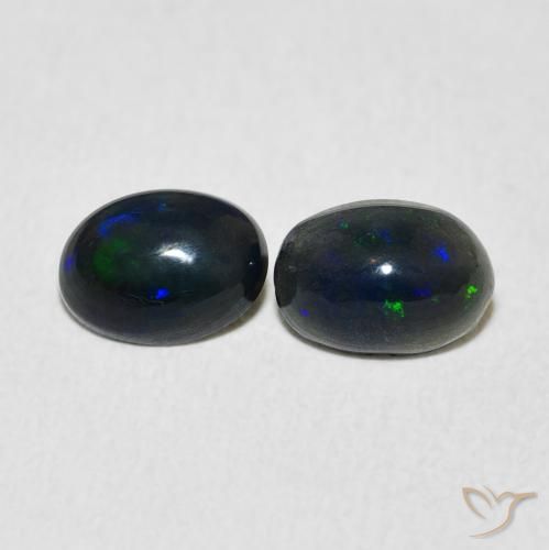 0.87ctw Naturale Multicolore Opale, Ovale, Opaco