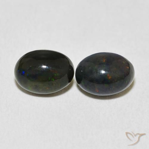 1.64ctw Naturale Multicolore Opale, Ovale, Opaco