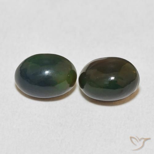 1.61ctw Naturale Multicolore Opale, Ovale, Opaco