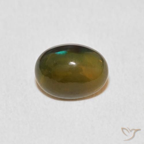 0.80ct Naturale Multicolore Opale, Ovale, Opaco