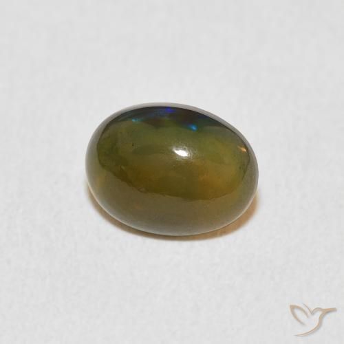 Opale Multicolore naturale da 0.80 ct, Ovale, Opaco