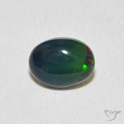 0.82ct Naturale Multicolore Opale, Ovale, Opaco