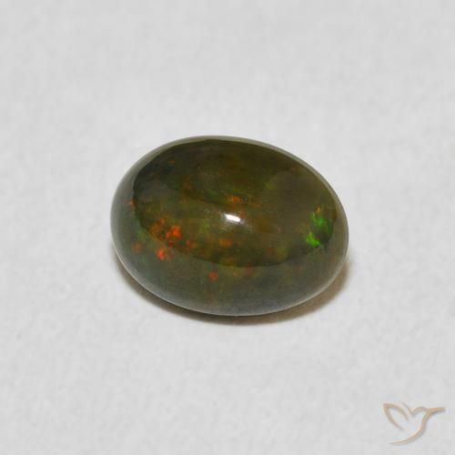 Opale Multicolore naturale da 0.51 ct, Ovale, Opaco
