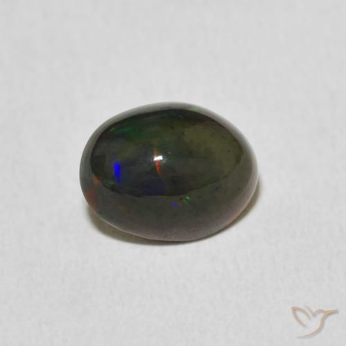 1.24ct Naturale Multicolore Opale, Ovale, Opaco