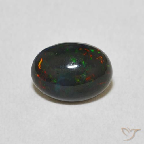 0.68ct Naturale Multicolore Opale, Ovale, Opaco