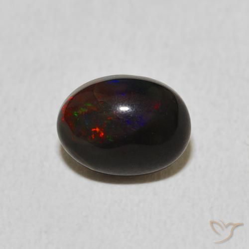 0.87ct Naturale Multicolore Opale, Ovale, Opaco