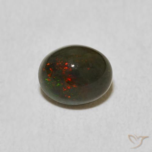 0.68ct Naturale Multicolore Opale, Ovale, Opaco