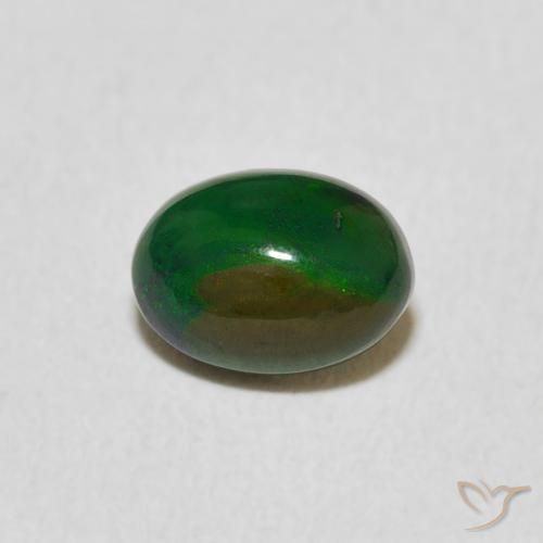 0.53ct Naturale Multicolore Opale, Ovale, Opaco