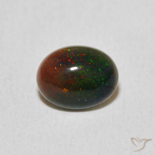 0.51ct Naturale Multicolore Opale, Ovale, Opaco