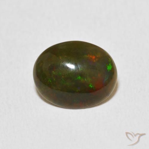 1.11ct Naturale Multicolore Opale, Ovale, Opaco