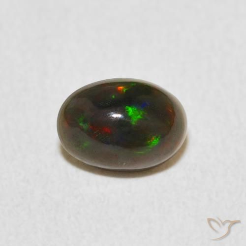 0.53ct Naturale Multicolore Opale, Ovale, Opaco, Photo A