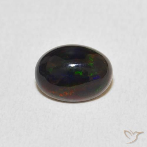0.77ct Naturale Multicolore Opale, Ovale, Opaco