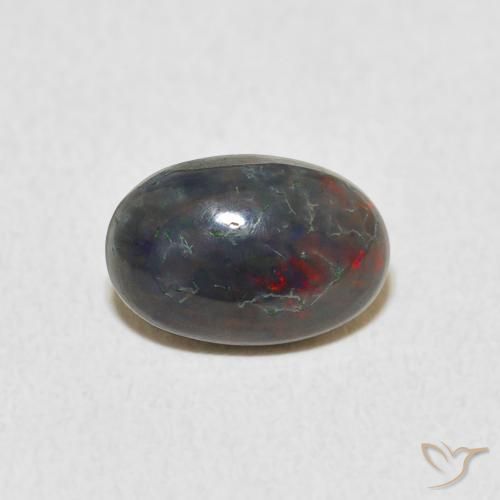0.87ct Naturale Multicolore Opale, Ovale, Opaco