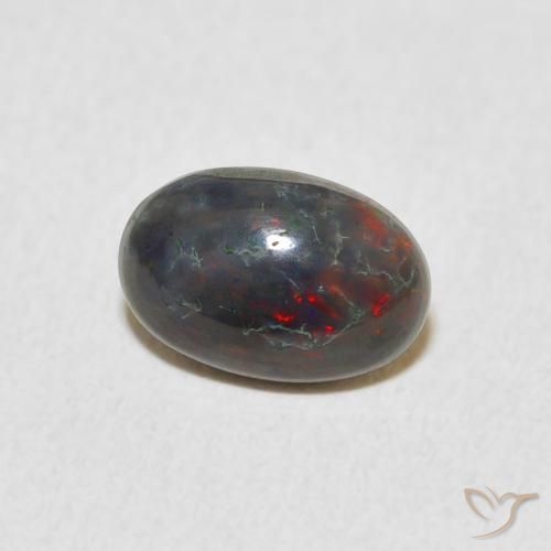 Opale Multicolore naturale da 0.87 ct, Ovale, Opaco