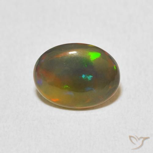 0.81ct Naturale Multicolore Opale, Ovale, Opaco