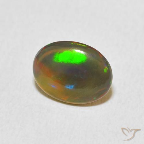 Opale Multicolore naturale da 0.81 ct, Ovale, Opaco