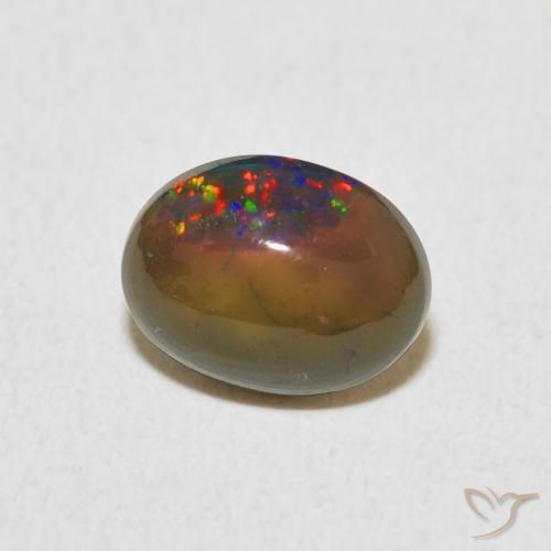 Opale Multicolore naturale da 1.11 ct, Ovale, Opaco