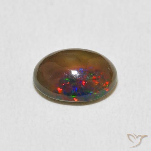 Opale Multicolore naturale da 1.11 ct, Ovale, Opaco