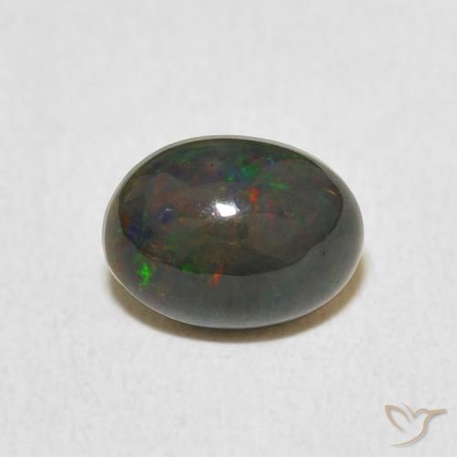 0.89ct Naturale Multicolore Opale, Ovale, Opaco