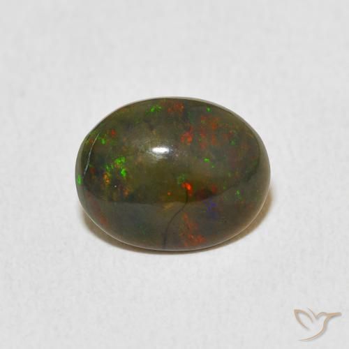 1.14ct Naturale Multicolore Opale, Ovale, Opaco