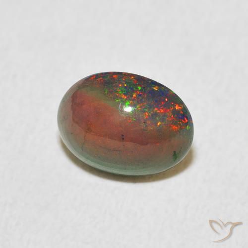 Opale Multicolore naturale da 0.82 ct, Ovale, Opaco