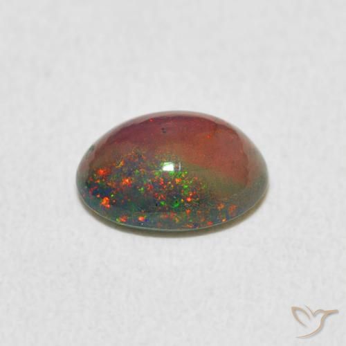 Opale Multicolore naturale da 0.82 ct, Ovale, Opaco